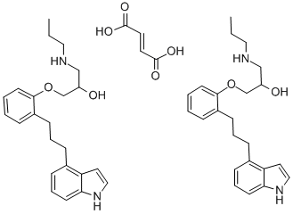 1-(2-(3-(1H-Indol-4-yl)propyl)phenoxy)-3-propylamino-2-propanol fumara te Structure