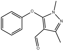 1,3-Dimethyl-5-phenoxy-1H-pyrazole-4-carboxaldehyde Structure