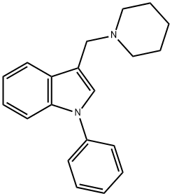 1-Phenyl-3-(piperidinomethyl)indole,109934-52-3,结构式