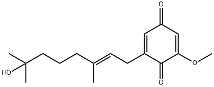 2-[(E)-7-Hydroxy-3,7-dimethyl-2-octenyl]-6-methoxy-2,5-cyclohexadiene-1,4-dione 结构式
