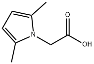 (2,5-ジメチル-1H-ピロール-1-イル)酢酸 化学構造式