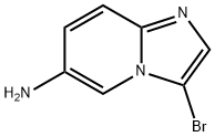 6-アミノ-3-ブロモ-イミダゾ[1,2-A]ピリジン 化学構造式