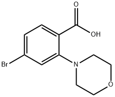 4-ブロモ-2-モルホリノ安息香酸 化学構造式