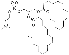 PHOSPHATIDYLCHOLINE-L-ALPHA-DIPALMITOYL, [2-PALMITOYL-1-14C] Struktur