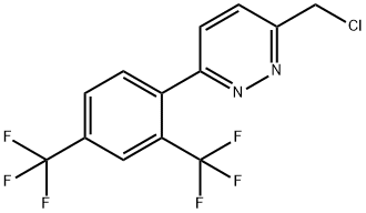 Pyridazine, 3-[2,4-bis(trifluoromethyl)phenyl]-6-(chloromethyl)- Struktur