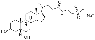 TAUROHYODEOXYCHOLIC ACID SODIUM SALT 化学構造式