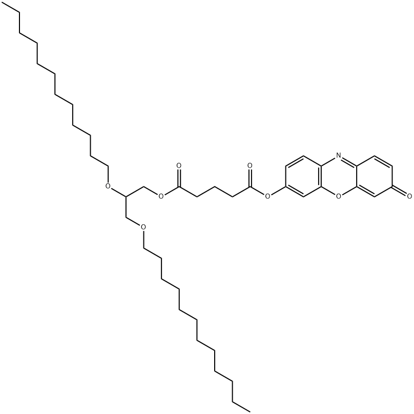 1,2-DI-O-LAURYL-RAC-GLYCERO-3-GLUTARIC*ACID-RESORUFI Struktur