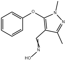 Pyrazole-1,3-dimethyl-5-phenoxy-4-carboxaldehyde oxime Struktur