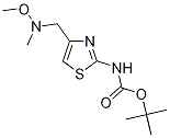 {4-[(Methoxy-methyl-amino)-methyl]-thiazol-2-yl}-carbamic acid tert-butyl ester Struktur