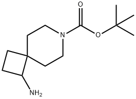 1-Amino-7-azaspiro[3.5]nonane-7-carboxylic acid tert-butyl ester Struktur