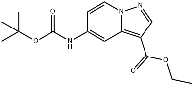 ethyl 5-((tert-butoxycarbonyl)aMino)pyrazolo[1,5-a]pyridine-3-carboxylate Structure