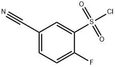 5-氰基-2-氟苯磺酰氯 结构式