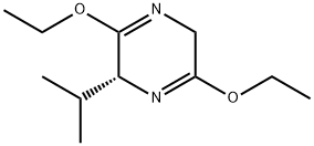 (R)-2,5-Dihydro-3,6-diethoxy-2-isopropylpyrazine Struktur