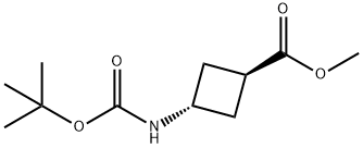 反式-3-((叔丁氧基羰基)氨基)环丁烷羧酸甲酯, 1101173-77-6, 结构式