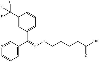 5-[[pyridin-3-yl-[3-(trifluoromethyl)phenyl]methylidene]amino]oxypenta noic acid Structure