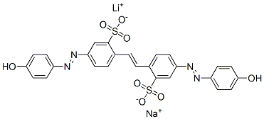110152-63-1 Benzenesulfonic acid, 2,2-(1,2-ethenediyl)bis5-(4-hydroxyphenyl)azo-, lithium sodium salt