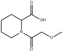 1-(2-Methoxyacetyl)-2-piperidinecarboxylic acid 结构式