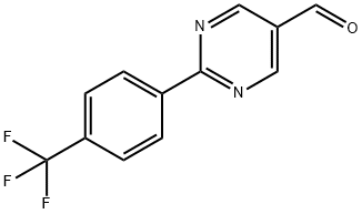 2-(4-(trifluoromethyl)phenyl)pyrimidine-5-carbaldehyde Structure