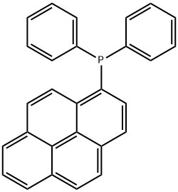 ジフェニル-1-ピレニルホスフィン 化学構造式
