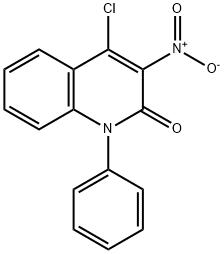 4-氯-3-硝基-1-苯基喹啉-2(1H)-酮 结构式