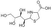 2-(D-ARABINO-TETRAHYDROXYBUTYL)-4(R)-1,3-THIAZOLIDINE-4-CARBOXYLIC ACID Struktur