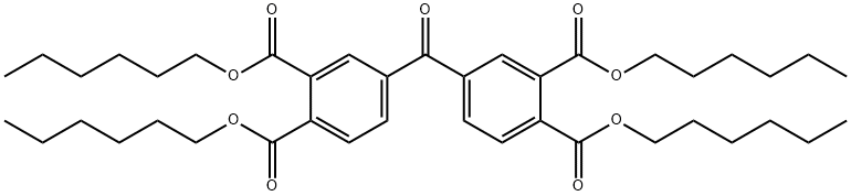 [4-(3,4-Bis-hexyloxycarbonyl-benzoyl)]-benzene-1,2-dicarboxylic acid,  di(n-hexyl) ester Structure
