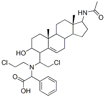 17-acetamido-5-androsten-3-ol-4-bis(2-chloroethyl)aminophenylacetate,110312-92-0,结构式