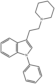 1-Phenyl-3-(2-piperidinoethyl)indole Structure