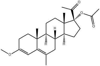 17-hydroxy-3-methoxy-6-methylpregna-3,5-dien-20-one acetate Structure