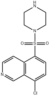 1-[(8-クロロイソキノリン-5-イル)スルホニル]ピペラジン 化学構造式