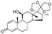 11β-Hydroxy-16α-Methyl-17,20:20,21-bis(Methylenedioxy)-pregn-1,4-dien-3-one Structure