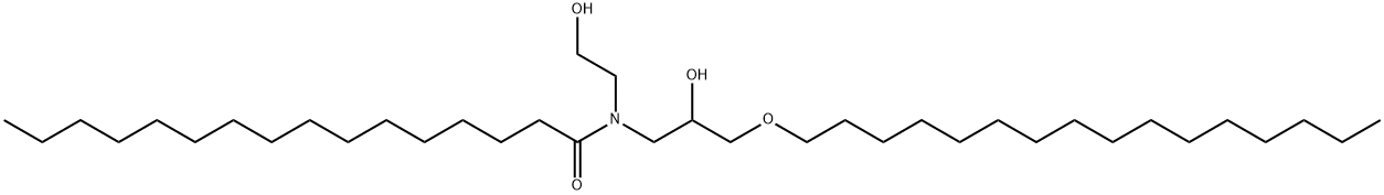 N-(3-十六烷氧基-2-羟基丙基)-N-(2-羟基乙基)十六烷酰胺 结构式