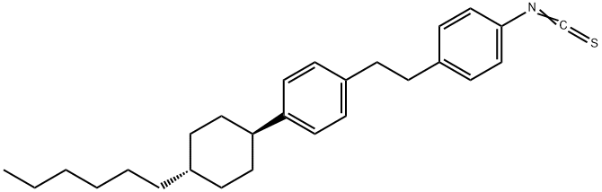 4-[4-(4-ヘキシルシクロヘキシル)フェネチル]フェニルイソチオシアナート 化学構造式
