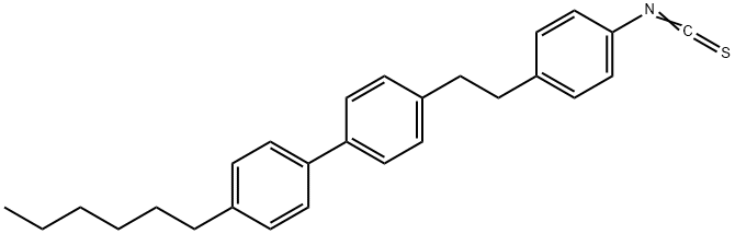 4-[2-(4′-ヘキシル-4-ビフェニリル)エチル]フェニルイソチオシアナート 化学構造式