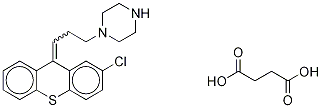 1-[3-(2-Chlorothioxanthen-9-ylidene)propyl]piperazine Succinate Struktur