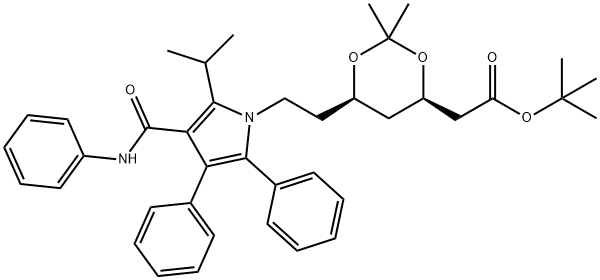 Defluoro Atorvastatin Acetonide tert-Butyl Ester Struktur