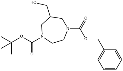 1-tert-Butyl 4-benzyl 6-(hydroxyMethyl)-1,4-diazepane-1,4-dicarboxylate Struktur