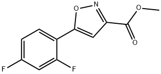 5-(2,4-二氟苯基)异噁唑-3-甲酸甲酯 结构式