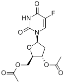 3',5'-DI-O-ACETYL-5-FLUORO-2'-DEOXYURIDINE Structure