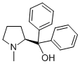 (S)-(+)-2-[ヒドロキシ(ジフェニル)メチル]-1-メチルピロリジン 化学構造式