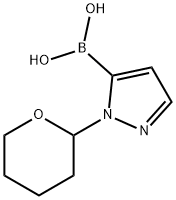 1-(TETRAHYDROPYRAN-2-YL)PYRAZOLE-5-BORONIC ACID,1105511-68-9,结构式