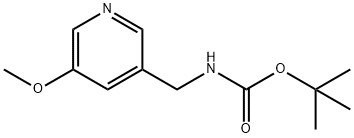 ((5-甲氧基吡啶-3-基)甲基)氨基甲酸叔丁酯, 1105675-60-2, 结构式