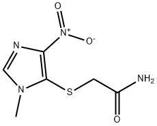 ACETAMIDE, 2-((1-METHYL-4-NITRO-1H-IMIDAZOL-5-YL)THIO)- Struktur