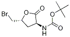 tert-butyl (3S,5R)-5-(broMoMethyl)-tetrahydro-2-oxofuran-3-ylcarbaMate Structure
