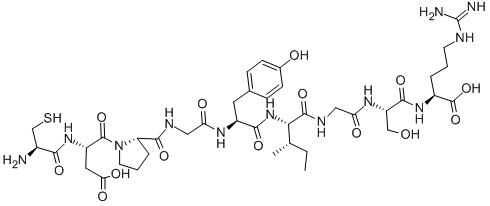 CYS-ASP-PRO-GLY-TYR-ILE-GLY-SER-ARG 化学構造式