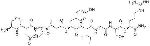 H-CYS-ASP-PRO-GLY-TYR-ILE-GLY-SER-ARG-NH2 Structure