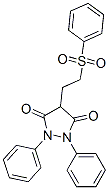 1,2-diphenyl-4-[2-(phenylsulphonyl)ethyl]pyrazolidine-3,5-dione  Struktur