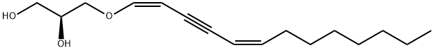 (2S,5Z,9Z)-4-Oxa-5,9-heptadecadien-7-yne-1,2-diol Struktur