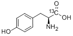 4-羟基苯基丙氨酸-羧基-13C, 110622-46-3, 结构式