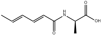 D-Alanine,  N-(1-oxo-2,4-hexadienyl)-,  (E,E)-  (9CI) Struktur